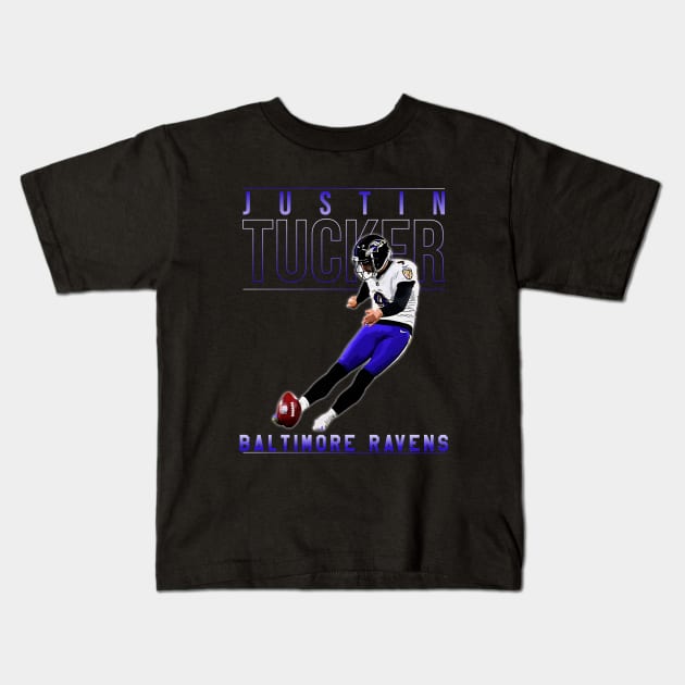 Justin Tucker Kids T-Shirt by Aloenalone